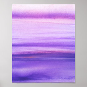 Purple abstract Fun Watercolor Fashionable Unique Poster