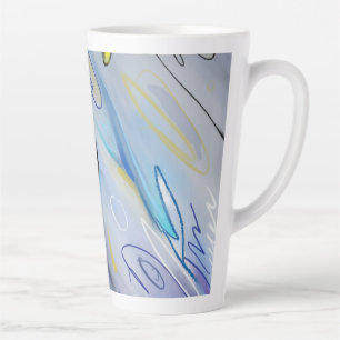 Purple abstract latte mug