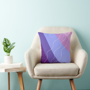 purple abstract lines cushion