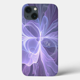 Purple Abstract Modern Fractal Art Initials iPhone 13 Case