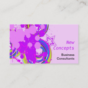 Purple Abstract, Modern & Professional Business Card