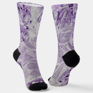 Purple Abstract Paint Socks