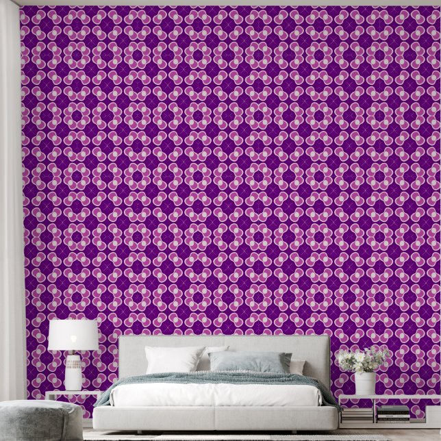 Purple Abstract Pattern Aesthetic Wall Decor (Bedroom)