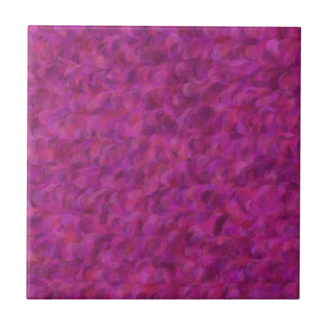 Purple Abstract Pattern Ceramic Tile (Front)