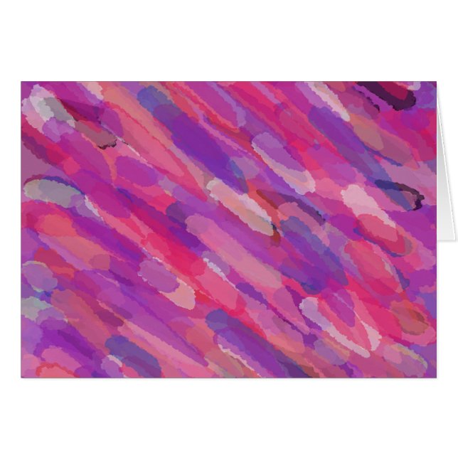 Purple Abstract Pattern Greeting Card (Front Horizontal)