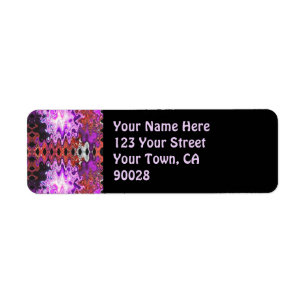 purple abstract return address label