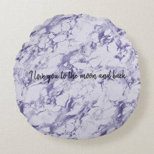 Purple Abstract  Round Cushion