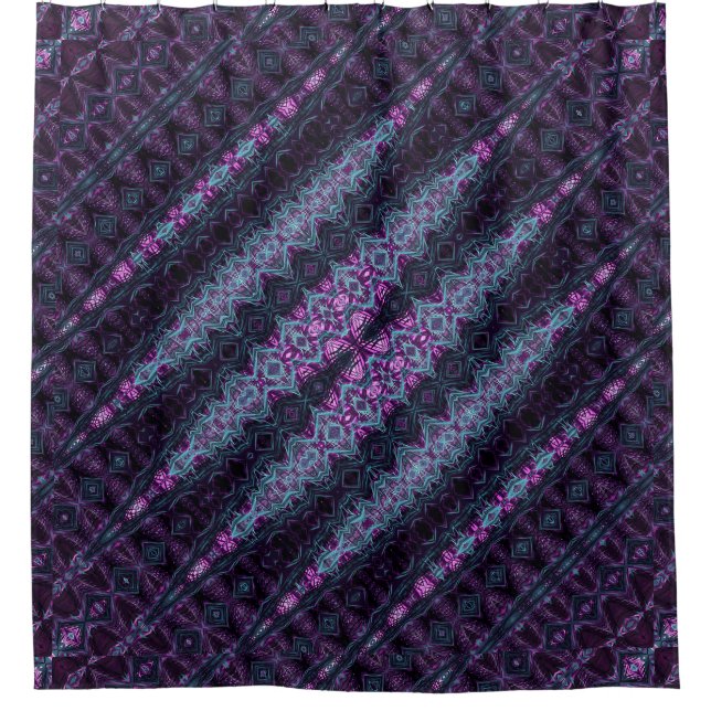 Purple Abstract Shower Curtain (Front)