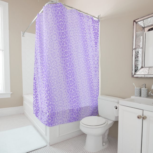 Purple Abstract Shower Curtain (In Situ)