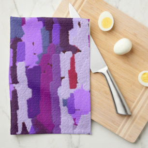 Purple Abstract Tea Towel