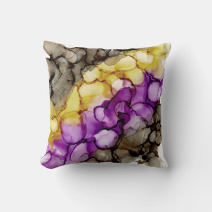 Purple Abstract Throw Pillow