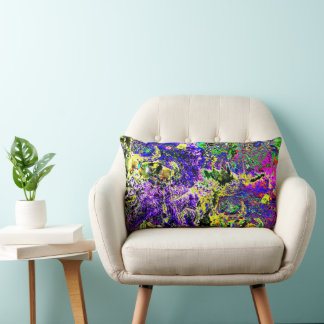 Purple abstract Throw Pillow,Brightness purple art Lumbar Cushion