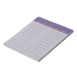 Purple Abstract Top Border "To Do" Lined NotePad