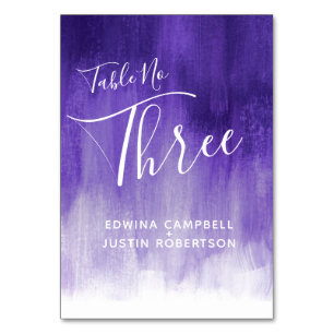 Purple abstract wash modern art table number three