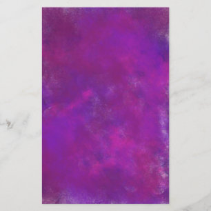 Purple Abstract Watercolor Scrapbook Stationery