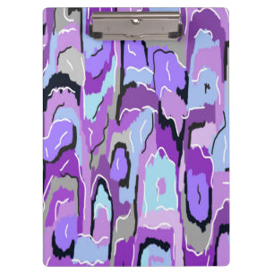 Purple Abstract with Blue and Black  Clipboard