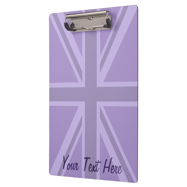 Purple Accent Union Jack Decor Clipboard (Left)