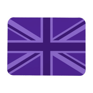 Purple Accent Union Jack Decor Magnet