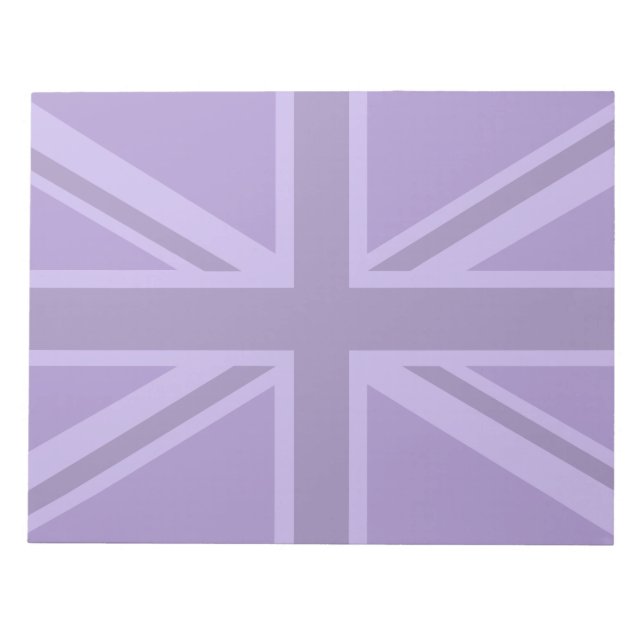 Purple Accent Union Jack Decor Notepad (Front)