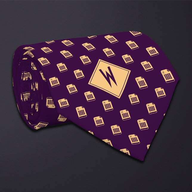 Purple Accountant Spreadsheet Tie (Creator Uploaded)