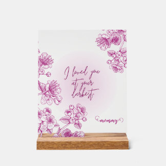 purple acrylic gift acrylic sign