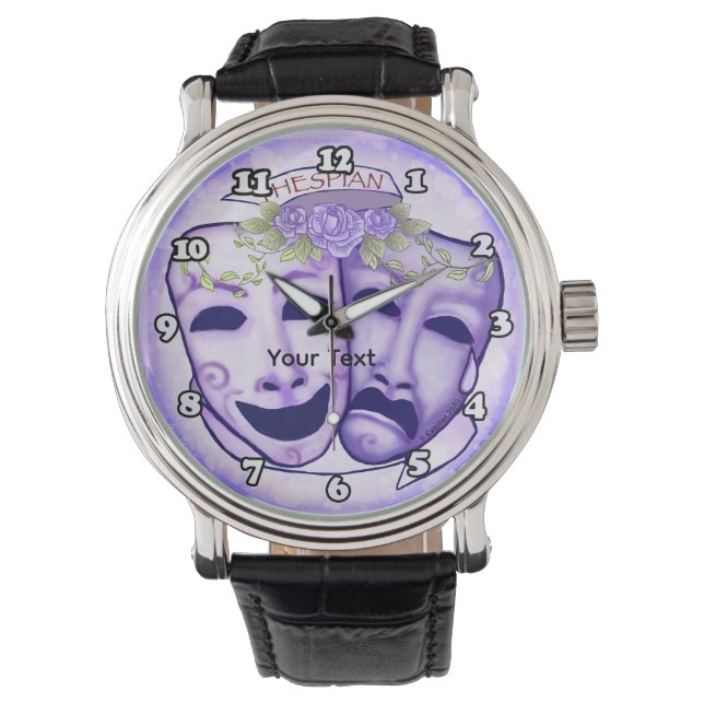 Purple Actor Masks Watch (Front)
