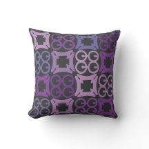 Purple African Adinkra print pillow
