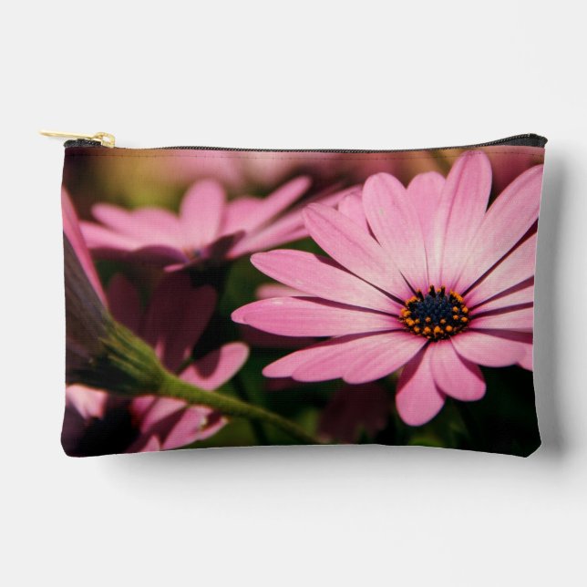 Purple African Daisy Accessory Pouch (Front)
