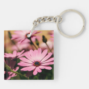 Purple African Daisy Key Ring