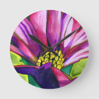 Purple African Daisy watercolor art flower