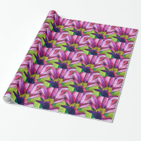 Purple African Daisy watercolor art flower