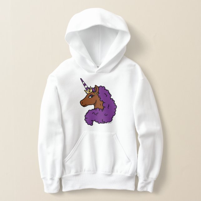 Purple Afro Unicorn (Laydown)