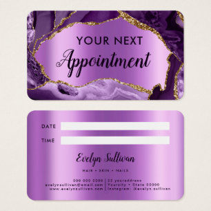 Purple Agate Appointment Card