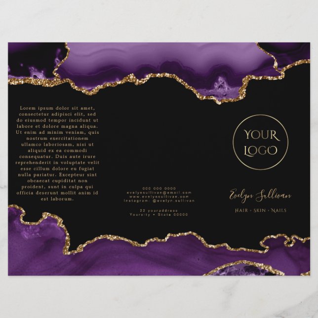 purple agate brochure (Front)