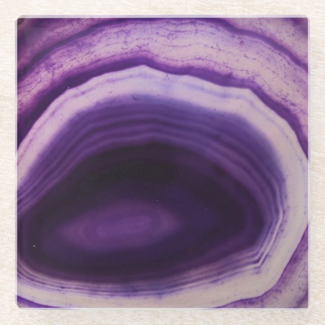 Purple Agate Coaster (Front)