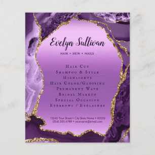 Purple Agate Faux Foil Flyer