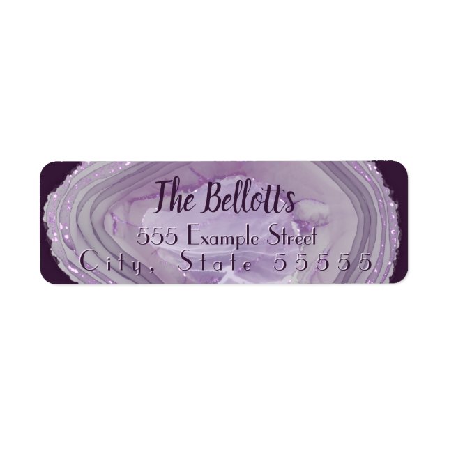 Purple Agate Return Address Label (Front)