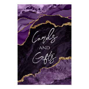 Purple Agate Wedding Gifts Sign