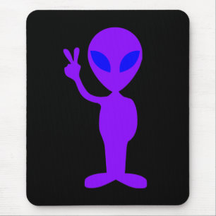 Purple Alien Mouse Pad