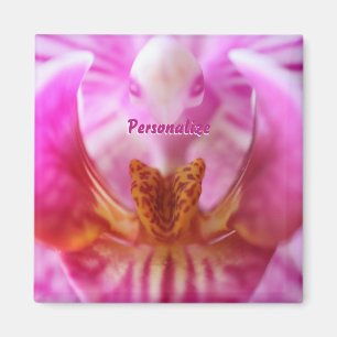 Purple Alien Orchid Orange Victim Floral Magnet