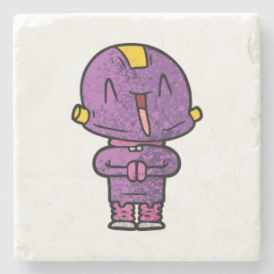 purple alien stone coaster