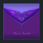 Purple All Occasion Party Invitation Template<br><div class="desc">Elegant purple violet flourish with beautiful purple and blue party invitation template. This beautiful purple party invitation is easily customised for your event by simply choosing the "Customise it!" button to begin adding your event details, font style, font size & colour, and wording. Please note - all of the stickers,...</div>