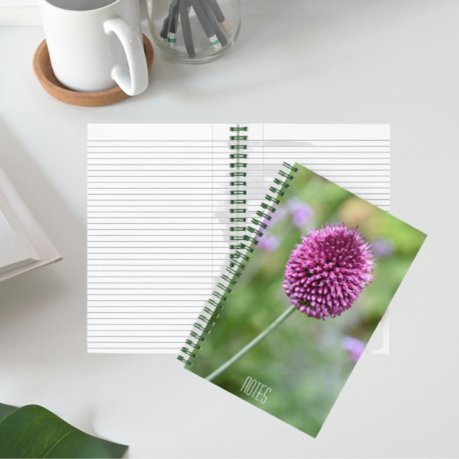Purple Allium Flower Bloom Floral Notebook (In Situ)