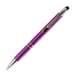 Purple Aluminium Ball Point Pen w/Stylus<br><div class="desc">This B209 Style Promotional Click Activated Ball Point Pen with a Stylus end cap has a Purple aluminium body and features a sleek looking clip with chrome colour plastic fittings and a Black Medium Parker Style Ball Point refill. The Stylus is perfect for all iPads, iPhones, Androids and all similar...</div>