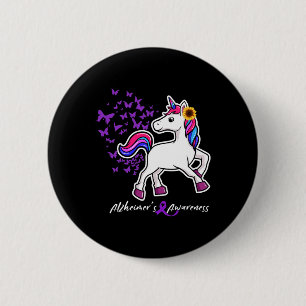 Purple Alzheimerheimer Awareness - End Heimers 6 Cm Round Badge