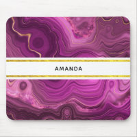 Purple Amethyst And Gold Abstract Agate