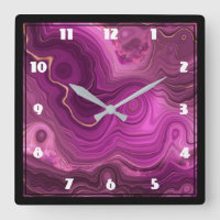 Purple Amethyst And Gold Abstract Agate