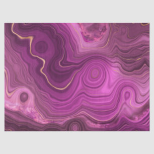 Purple Amethyst And Gold Abstract Agate Tissue Paper