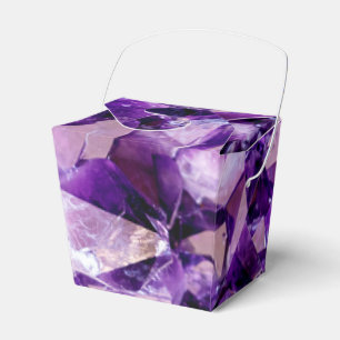 Purple Amethyst Crystal Geode Gems Party Favour Bo Box