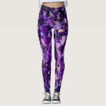 Purple Amethyst Crystal Geode Gemstone Leggings<br><div class="desc">Gorgeous,  Amethyst Crystal Leggings from my "Crystal Collections"!  Perfect for the Amethyst obsessed,  the crystal collector,  geology lover,  geologist,  rockhound,  mineralogist,  gem dealer,  crystal shop owner etc...  See more of this high vibe collection here on zazzle or at my website www.claritycove.com</div>